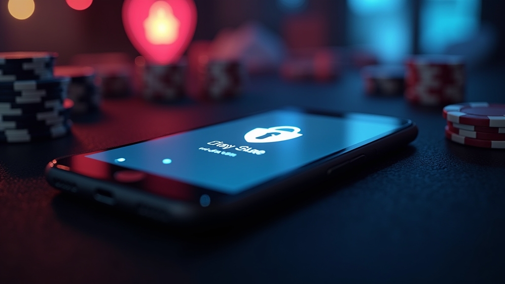 Smartphone zeigt Installationsschritte in dunkler Casino-Stimmung